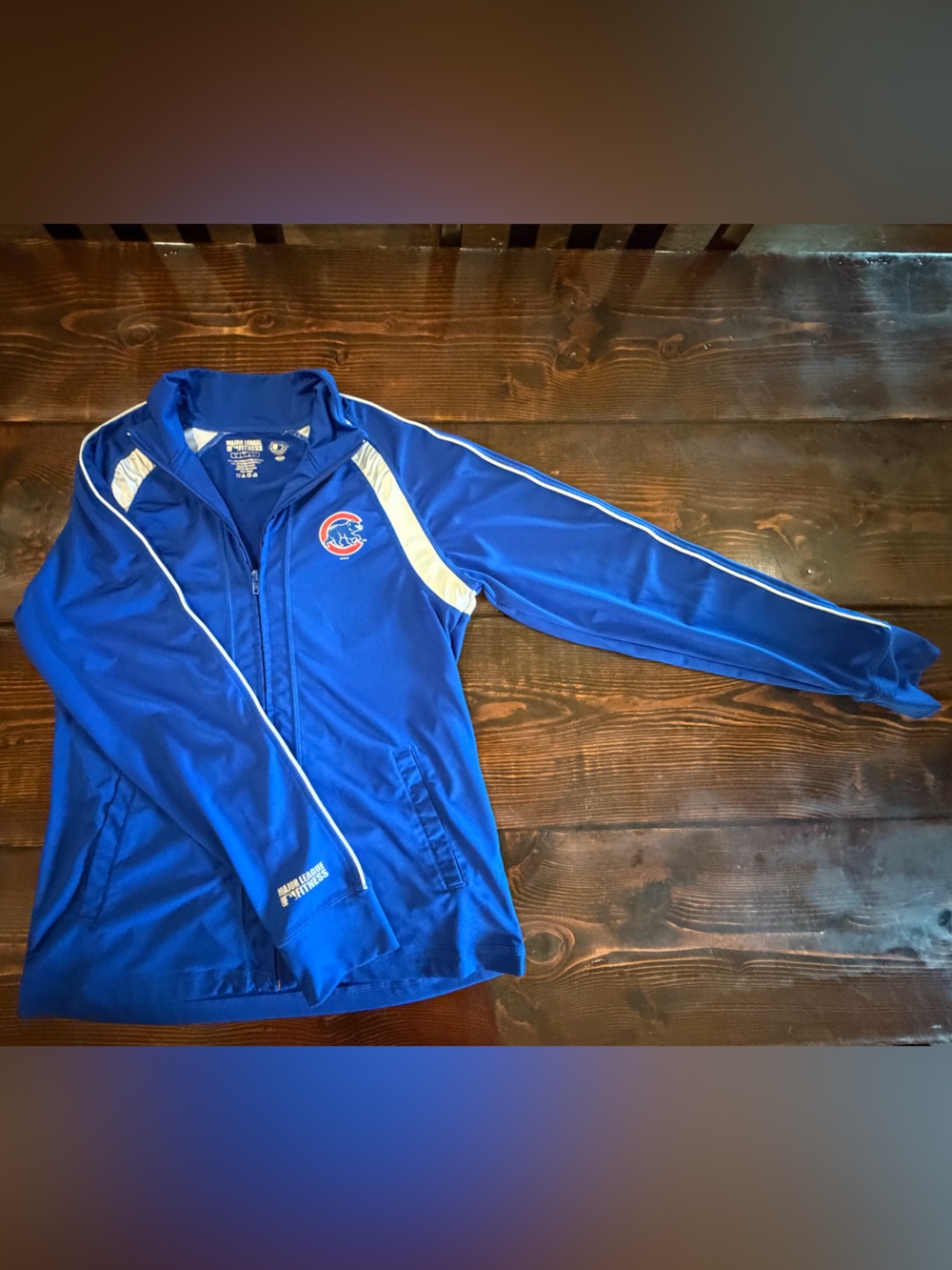 Women’s Blue Athletic Track Jacket - Chicago Cubs